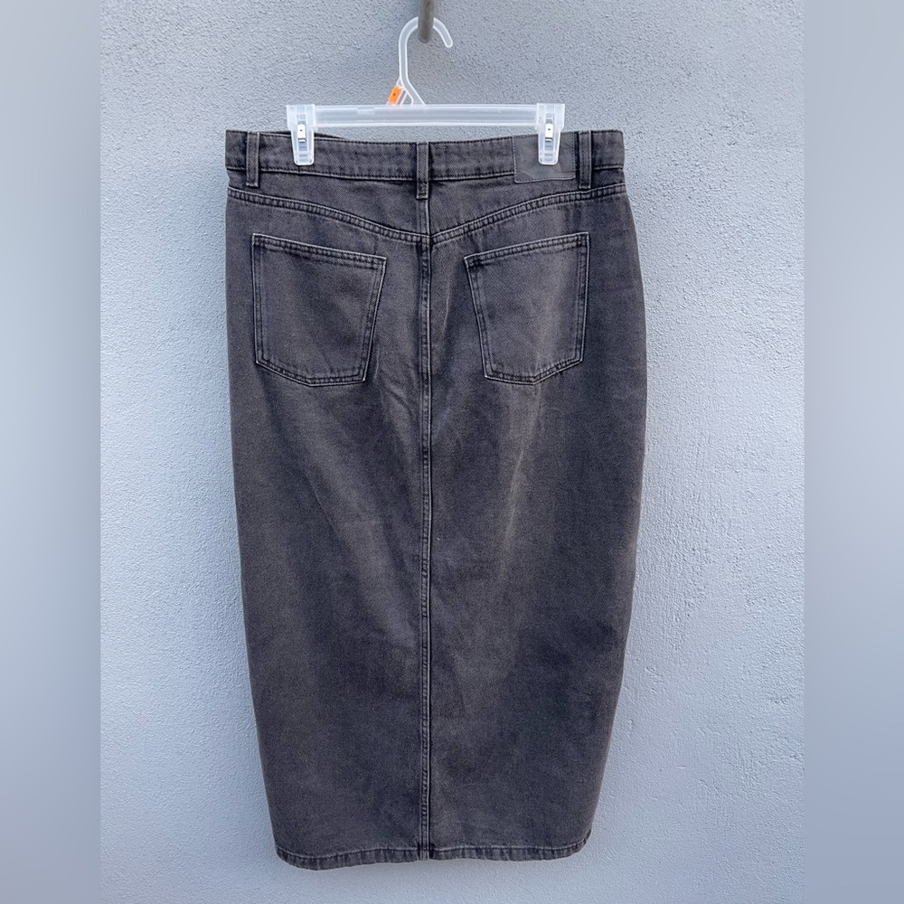 Cotton:On Women's Bailey Denim Maxi Skirt with Slit Graphite Black - Picture 6 of 11